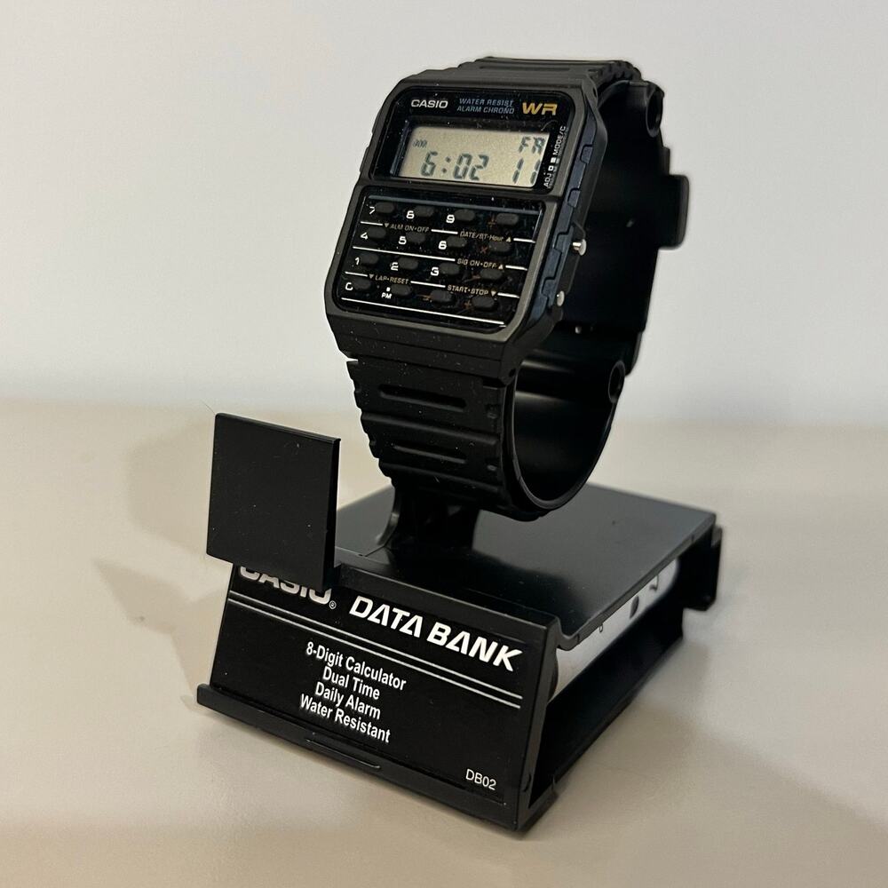 SOLD Casio Black Calculator Data Bank Digital Watch CA-53W-1CR Water Resistant
